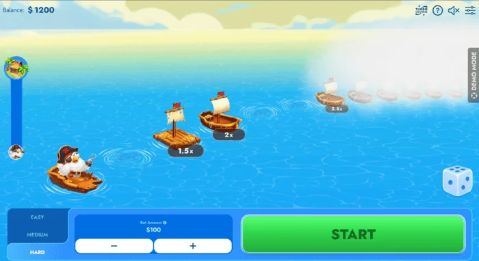 Herní obrazovka Chicken Pirate Route